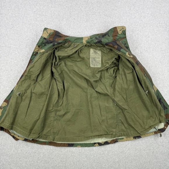 Vintage US Military M65 Field Jacket Mens Small X Short Woodland Camo Coat Lined - Picture 11 of 16